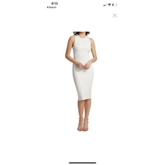 Alice + Olivia Brooklynne Ribbed midi dress size large NWT - Picture 7 of 9